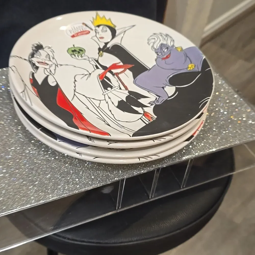 Disney Villains Hand Painted Collector Plates- Set Of 4‎